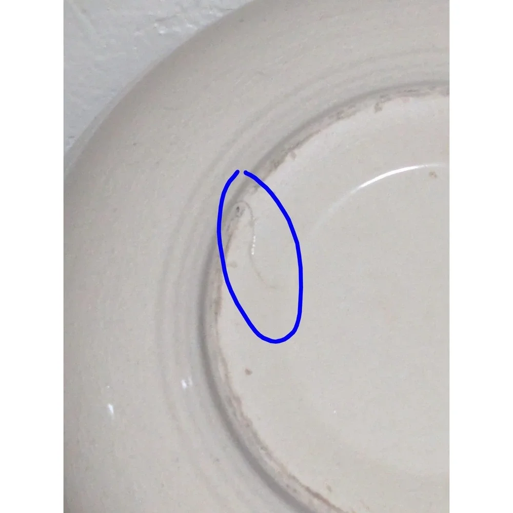 Vintage Sevilla USA Nesting Ringed Mixing Bowls Set of 3 White Brown and‎ Blue
